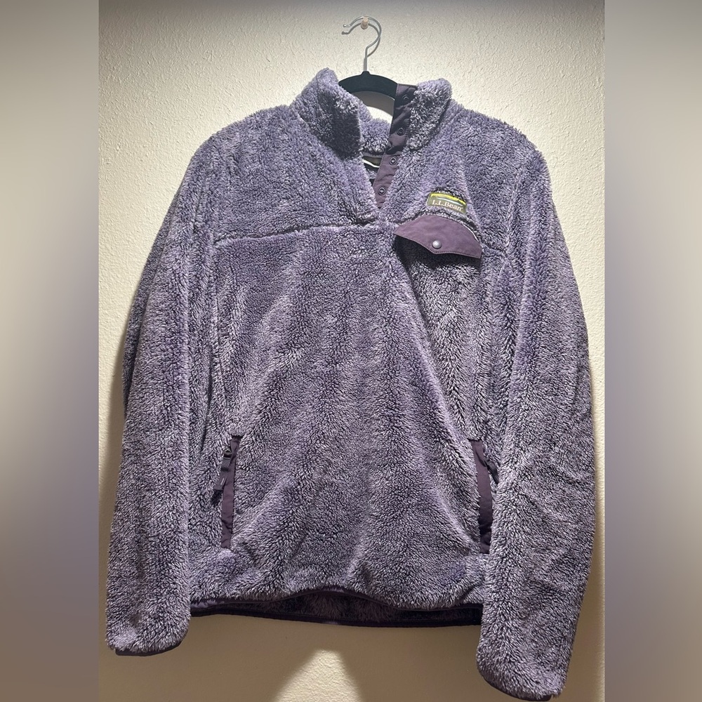 L.L.Bean light purple fleece jacket, size M.